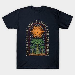 Sun Tree Hand Drawn Vintage T-Shirt